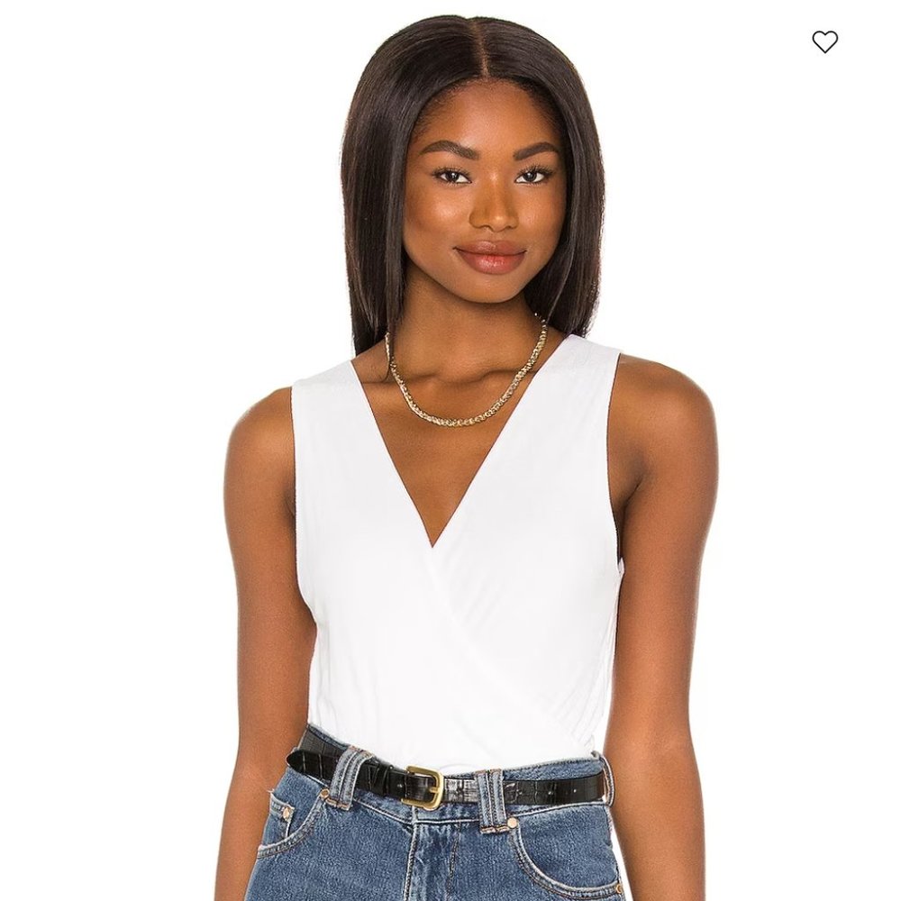 NWT Michael Lauren White Wrap Tank Top - Small